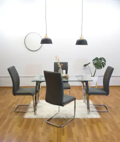 Imagen de MESA TAP VIDRIO CROMO 1.20 M.