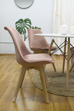 SILLA TULIP TAPIZADA ROSA - comprar online