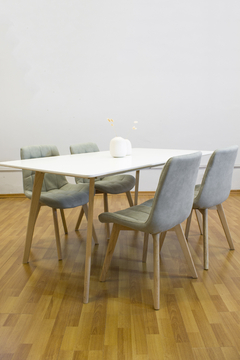 Silla malmo ecocuero gris - tienda online