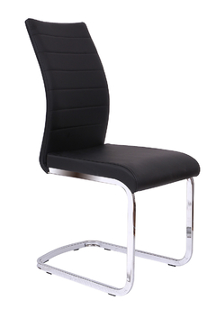 MES TAP DELUXE 1.6M + 6 SILLAS TORONTO NEGRAS PATA CROMADA - tienda online