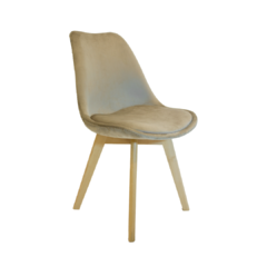 SILLA TULIP TAPIZADA BEIGE