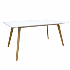 MESA EAMES RECTANGULAR PATA CUADRADA BLANCA 120 CM