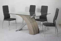 MESA VICTORY BASE DE MADERA Y CROMO 1,60 m x 0,90 m - comprar online