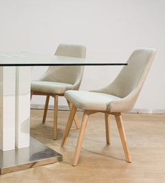 Silla Viena Tela pata natural - Decototale mayorista de muebles