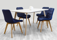 MESA EAMES RECTANGULAR PATA CUADRADA 1.60 - Decototale