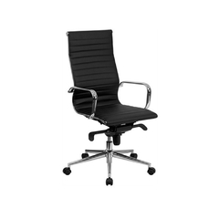 silla aluminium baja negra frente