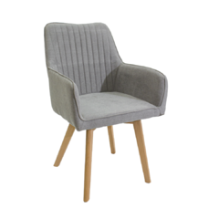 Sillon Missouri tela gris y madera