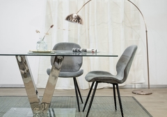 MESA DE COMEDOR ELEGANTE V DE VIDRIO 1,60 m x 0,90 m en internet