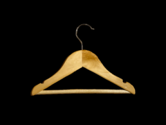 Percha BEBE de Madera Natural 26 cm