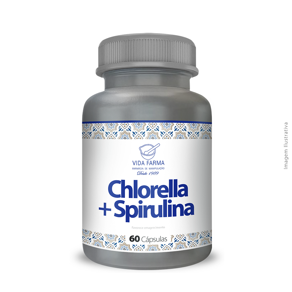 Chlorella + Spirulina 60 Cápsulas Vida Farma
