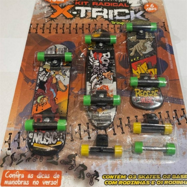 Brinquedo Skate De Dedo Com Rampa Obstáculo X-Trick