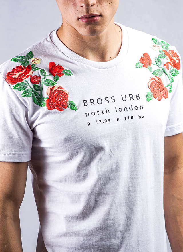 REMERA BROSS URBAN HOMBRO FLORES - Bross Mayorista