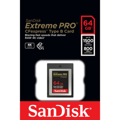 SanDisk Extreme PRO CFexpress Card Type B 32GB y 64GB