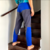 Calça cargo cinza e azul