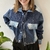 Jaqueta jeans double color oversized - comprar online