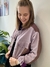 Jaqueta jeans tons de rosa oversized na internet
