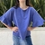 Blusa azul manga ampla