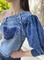 Blusa jeans asimmetrica - comprar online