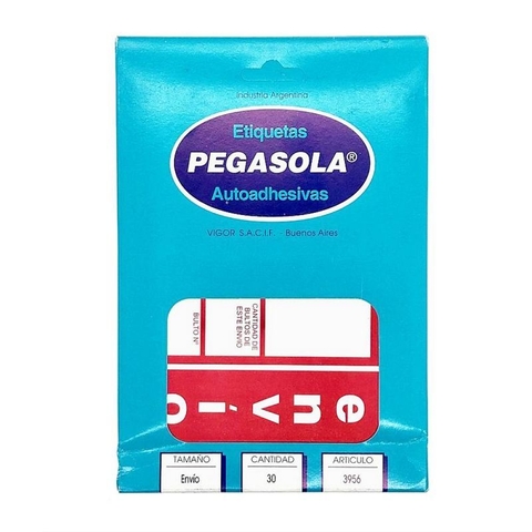 Etiquetas Pegasola 3956 Envio