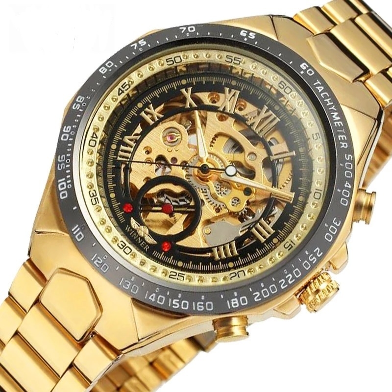 Relogio skeleton automatico Clearance