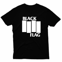 Remera Unisex Manga Corta BLACK FLAG 01 en internet