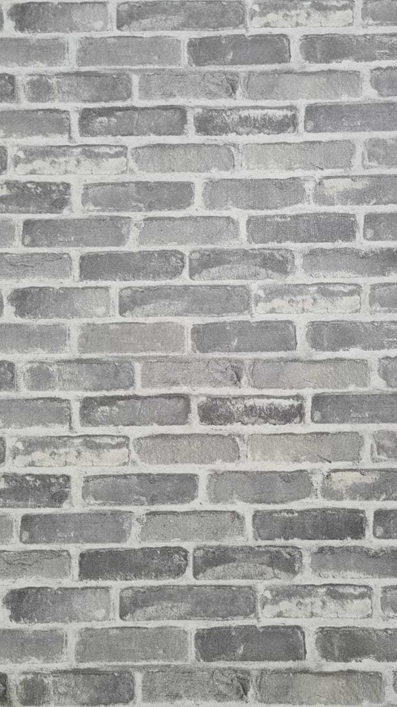 Papel de parede vinílico Tijolinho cinza