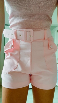 Shorts alfaiataria rosa bebê - Kcrespi Clothing
