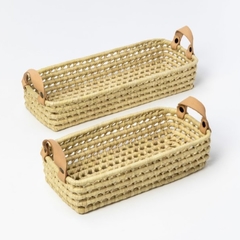 Cesta de palma 30x15x7 cm - comprar online