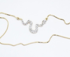 Collar serpiente circonia