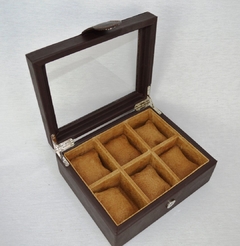 Estuche piel 6 relojes - Nubedorada