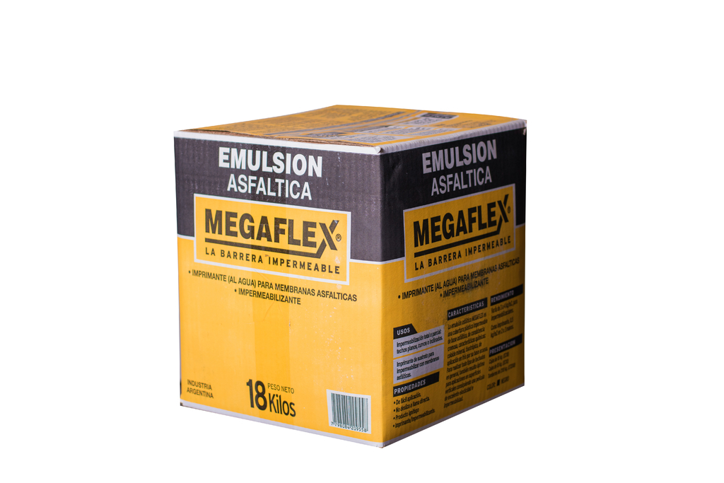 Emulsión Asfáltica En Base Acuosa 18KG MEGAFLEX