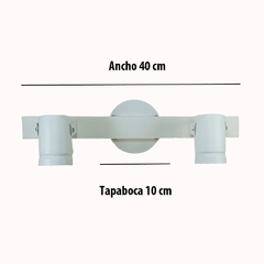 APLIQUE TACHITO GU10 2 LUCES - tienda online