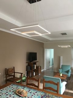 Colgante Doble Quadra Led 30x30 60x60 NEGRO NKL - comprar online