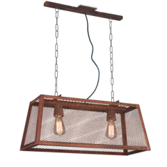 COLGANTE DE CHAPA CON MALLA 2 LUCES LINEA PILAR SJI - comprar online
