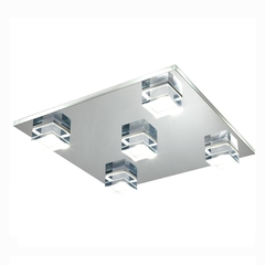 Aplique Plafon Cuadrado 5 Luces Moderno