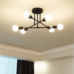 APLIQUE TECHO VINTAGE 6 LUCES LED MODERNO SELU - Artyluz