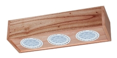 Aplique 3 Luces Plafon Cuadrado Madera AR111 - comprar online