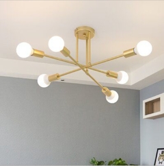 APLIQUE TECHO VINTAGE 6 LUCES LED MODERNO SELU - tienda online