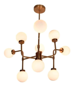 Colgante Aplique Plafón Techo Bronce 9 Luces Bocha Luces G9 Led Living en internet