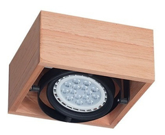 Aplique Plafon Movil Cuadrado Madera AR111