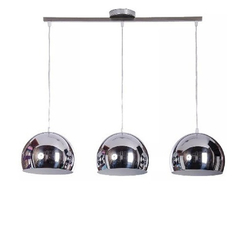 Colgante Moderno Bocha Cromo Cobre Gucha 23cm Led E27 3 Luces