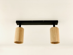 Lampara Aplique 2 Luces Madera Led Lengo en internet