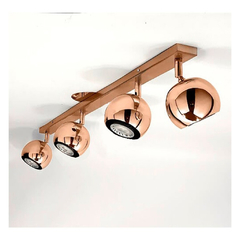 Aplique Barral Cromo Cobre Mini Mun 4 Luces Bocha Moderno gu10