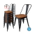Silla Tolix plata vieja asiento de madera - comprar online
