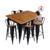 Mesa Tolix Tapa de Madera de 140cm x 70cm con engrosado a 42 mm - comprar online
