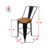 Silla alta Tolix asiento de madera - comprar online