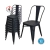 Silla Tolix con Asiento de chapa en Negro Microtexturado - comprar online