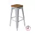 Banquetas Tolix asiento con Madera de color Blanco sin respaldo