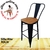 Imagen de Silla alta Tolix asiento de madera