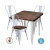 Silla tolix blanca asiento madera en internet